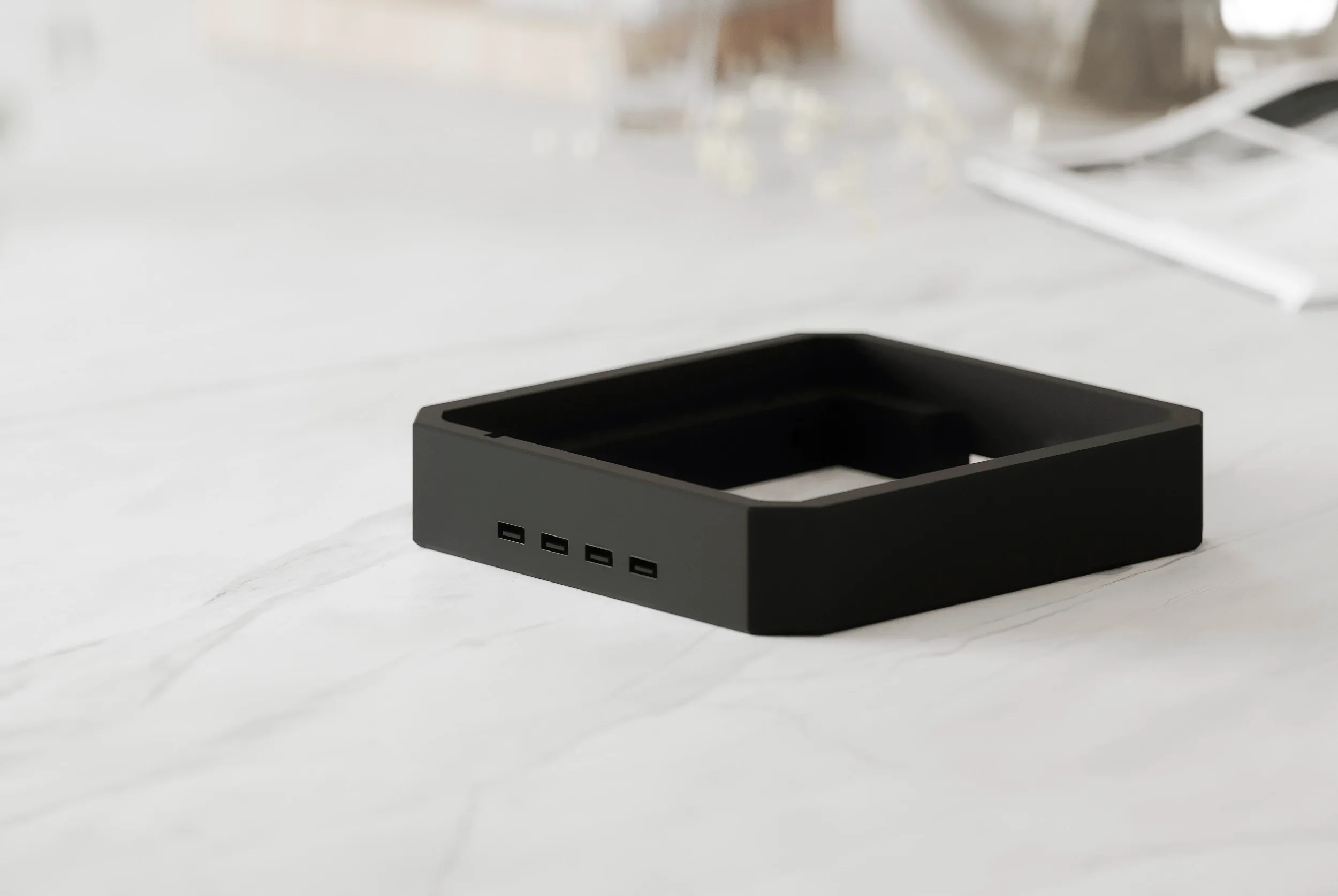 Подставка из алюминия Black Obsidian с USB
